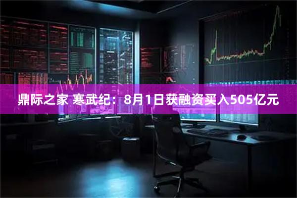 鼎际之家 寒武纪：8月1日获融资买入505亿元