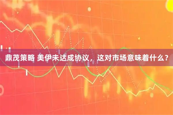 鼎茂策略 美伊未达成协议，这对市场意味着什么？